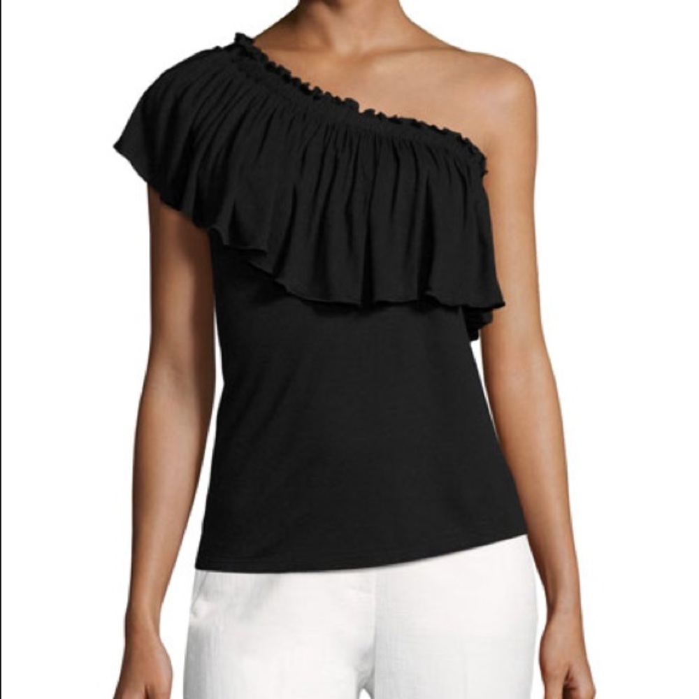 NWOTs REBECCA TAYLOR • Jersey Ruffle One Shoulder